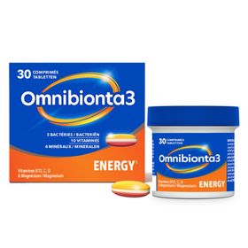 Omnibionta®3 Energie | Multivitaminetablet met vitamine B12, vitamine C & magnesium | 1 maand