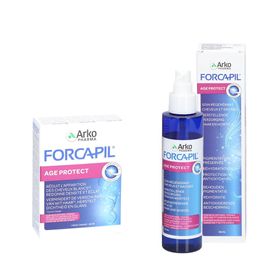 Forcapil Age Protect 30 tabs+ Forcapil® Age Protect Spray Soin Régénérant Cheveux et Racines 125ml Set