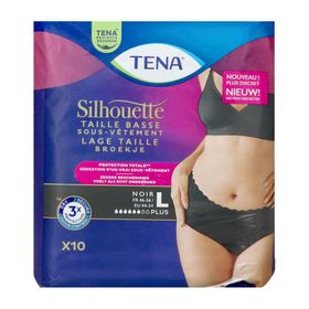 Tena Silhouette Plus Noir Taille Basse L