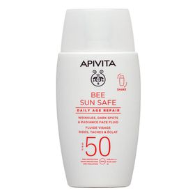 Apivita Bee Sun Safe Daily Age Repair SPF50 - Wrinkles, Dark Spots & Radiance Face Fluid