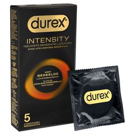 Durex Intensity Préservatifs Masculins | Sans Latex Ultra Fins Ultra Lubrifiés | Plus de Chaleur Corporelle Partagée*