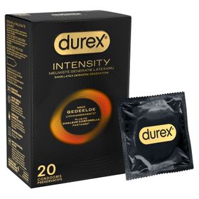 Durex Intensity Préservatifs Masculins | Sans Latex Ultra Fins Ultra Lubrifiés | Plus de Chaleur Corporelle Partagée*