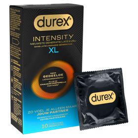 Durex Intensity Préservatifs Masculins XL | Sans Latex Ultra Fins Ultra Lubrifiés | Plus de Chaleur Corporelle Partagée*