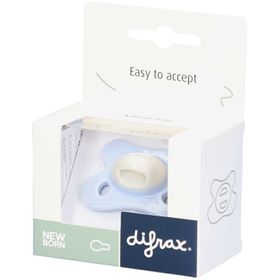 Difrax Sucette Nouveau-né Natural Fit – Pour Prématurés et Bébés 0M+ – Bleu à rayures