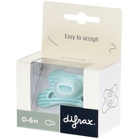 Difrax Sucette 0-6M Natural Fit pour Nouveau-né – Menthe et rayures