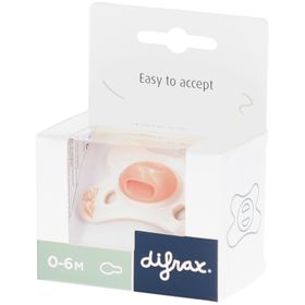 Difrax Sucette 0-6M Natural Fit pour Nouveau-né – Dusty Pink heart