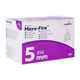 Embecta™ Micro-Fine™ Aiguilles à stylo 5 mm 31G Ref 321098