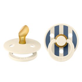 BIBS STUDIO Colour 2 Pack Pin - Ivory Steel Blue | Anatomic +0 maanden