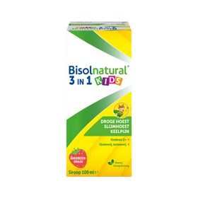 Bisolnatural 3 in 1 Kids | Natuurlijke oplossing tegen slijmhoest, droge hoest en keelpijn