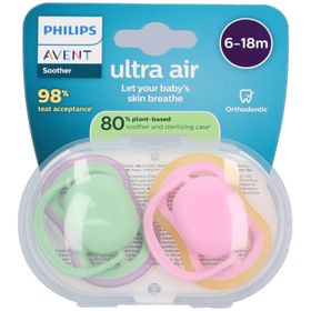 Philips Avent Sucette +6m Air rose/vert