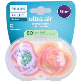 Philips Avent Ultra Air Sucette +18m Air lila/fuchsia design