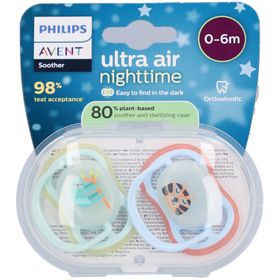 Philips Avent Sucette +0m Air paresseux/lion
