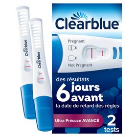 Clearblue Test de grosesse | Ultra précoce AVANCÉ | Des résultats 6 jours plus tôt | 2 tests
