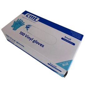 CMT Gant vinyle sans poudre bleu S (taille 6-7)