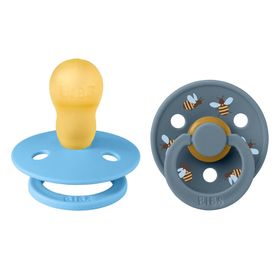 BIBS Studio Duo Garden Fopspenen Bee Blue/Breeze Maat 3 | 18+ Maanden