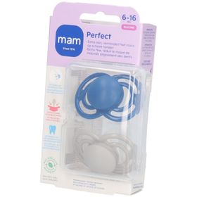 MAM Perfect Silicone Sucette 6-16 mois Blue