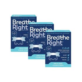 Breathe Right Clear Bandelettes Nasales TRIO