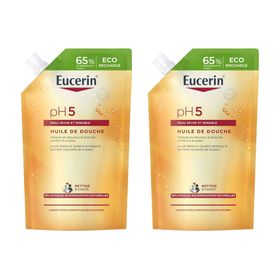 Eucerin pH5 Huile de Douche Peau Sèche et Sensible Recharge DUO