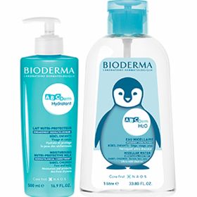 Bioderma ABCDerm Routine H2O Solution Micellaire + Lait Nutri-Protecteur