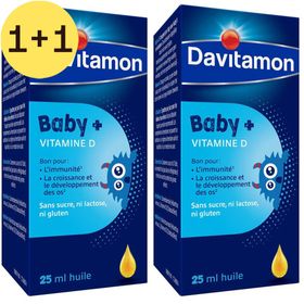 Davitamon Baby+ Vitamine D | 1+1 GRATUIT