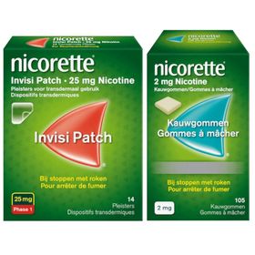 Nicorette® Combi Therapie Invisi Patch 25mg + Kauwgom 2mg