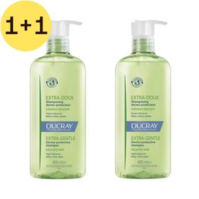 Ducray Extra-Doux Shampooing Dermo-Protecteur | Usage fréquent | haute tolérance | 1+1 GRATUIT