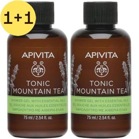 Apivita Tonic Mountain Tea Shower Gel with Essential Oils | 1+1 GRATIS