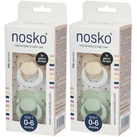 /sko Fopspeen Beige - Groen 0-6 Maanden x2