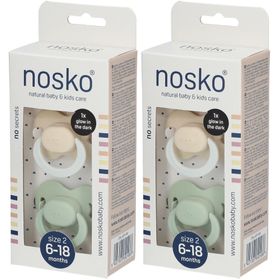 /sko Fopspeen Beige - Groen 6-18 Maanden x2