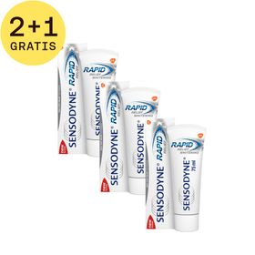 Sensodyne Rapid Relief Whitening Tandpasta 2+1 GRATIS
