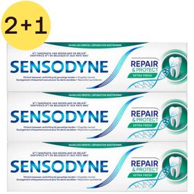 Sensodyne Repair & Protect Extra Fresh Tandpasta 2+1 GRATIS
