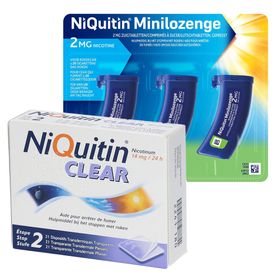 NiQuitin® Combi Therapie Clear 14mg/24h + Minilozenge 2mg Nicotine