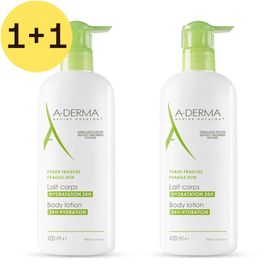 A-Derma Indispensables Lait Corps Hydratation 24h | Peau Fragile | 1+1 GRATUIT