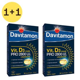Davitamon Vitamine D3 Kuur Pro 2800 I.E. 1+1 GRATIS