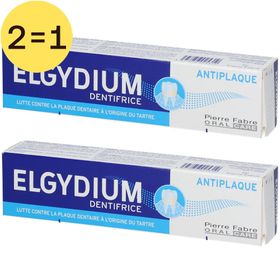 Elgydium Dentifrice Anti-Plaque 2 pour 1