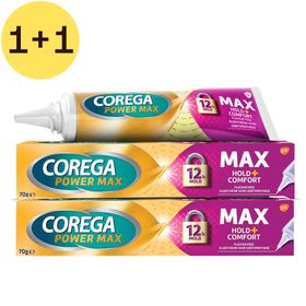 Corega Power Max Max Hold + Comfort 1+1 GRATIS