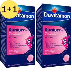 Davitamon Junior Framboos | 1+1 GRATIS