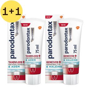 Parodontax Dentifrice Gencives + Sensibilité & Haleine Whitening 1+1 GRATUIT