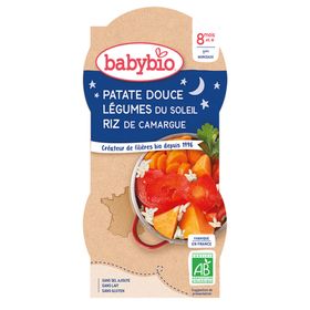 Babybio® Patate Douce Légumes du Soleil Riz de Camargue