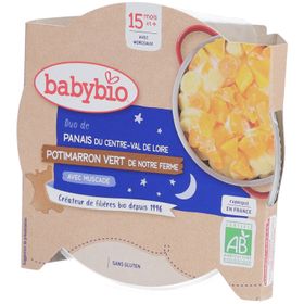 Babybio® Gratin de Panais du Centre-Val-de-Loire, Potimarron Vert avec Muscade