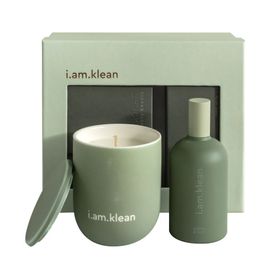 i.am.klean Coffret Cadeau Bougie + Spray d'ambiance Leather & Birch