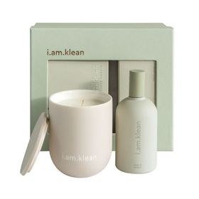 i.am.klean Coffret Cadeau Bougie + Spray d'ambiance Rose & Amber