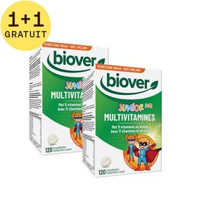 Biover Junior Multivitamines Orange 1+1 GRATUIT