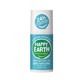 Happy Earth Déodorant Roll-On Naturel 100% Cèdre & Citron Vert