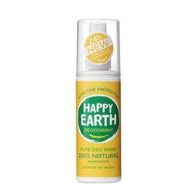 Happy Earth Déodorant Spray Naturel 100% Jasmin & Bois de Hô
