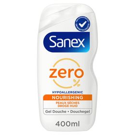 Sanex Zero Gel Douche Nourrissant & Hypoallergénique pour Peaux Sèches