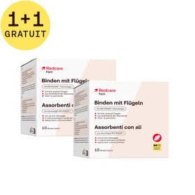 Redcare Fem Serviettes Hygiéniques avec Ailettes 1+1 GRATUIT