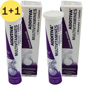 Additiva Multivitamines + Mineralen + Cafeïne - Ananassmaak | 1+1 GRATIS