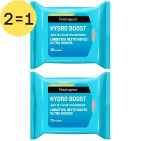 Neutrogena Hydro Boost Lingettes Nettoyantes 2 pour 1