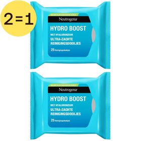 Neutrogena Hydro Boost Reinigende Doekjes 2 voor 1